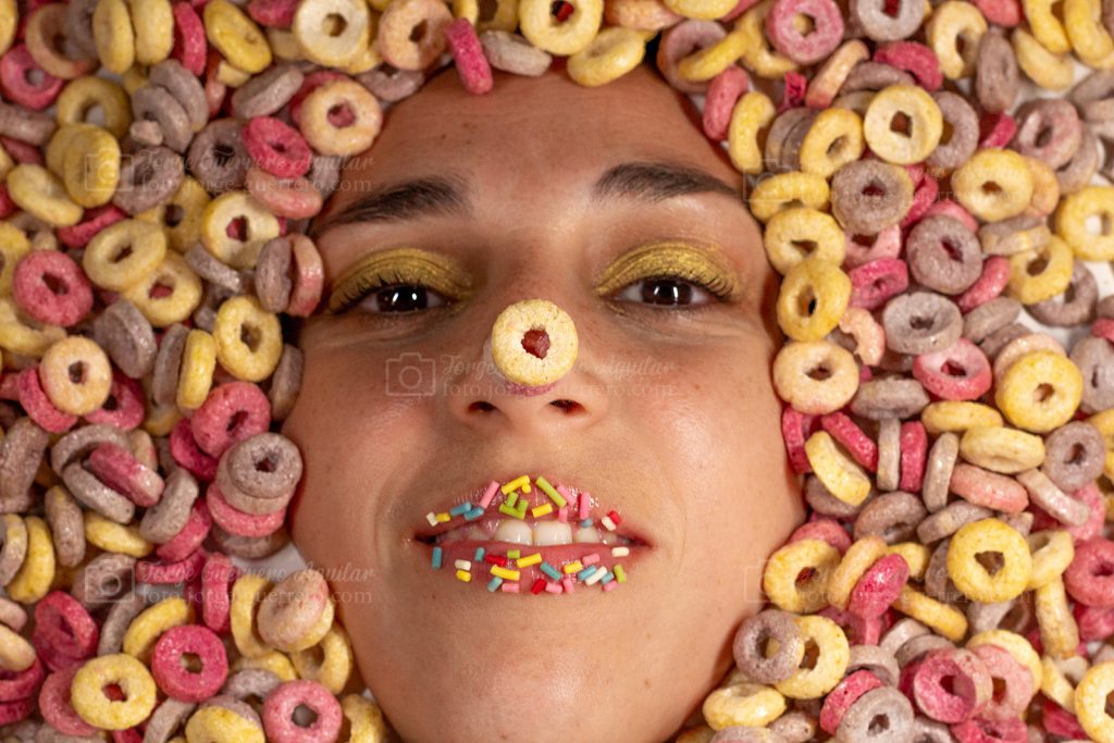 Sesión con cereales de colores