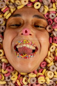 Sesión con cereales de colores